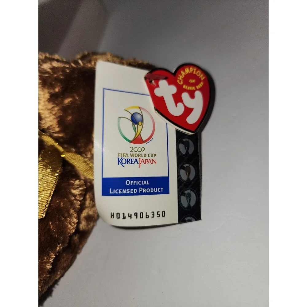 Ty Beanie Babies 2002 Fifa World Cup USA‎ Soccer Champion Teddy Bear Plush